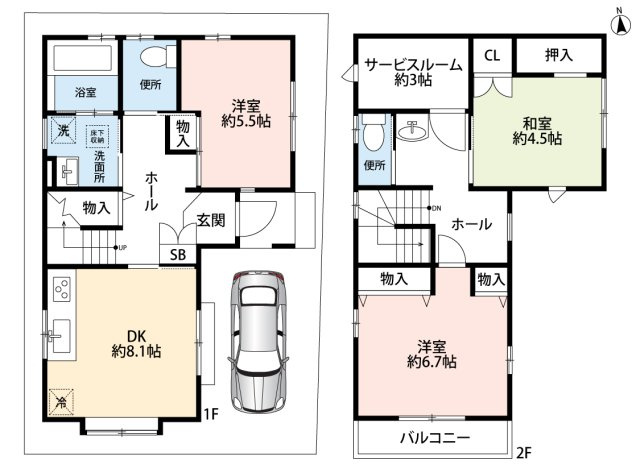 川口市本町三丁目貸家の間取り