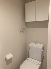 落ち着いた色調のトイレです