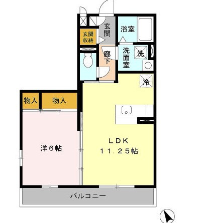 【間取り】 | スカイハイツ | 1LDKの間取りです！
