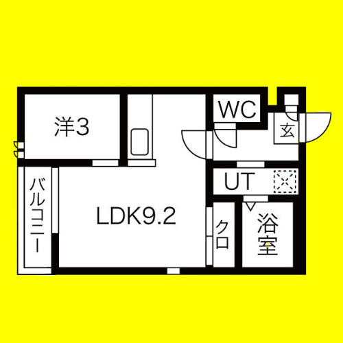 GRANDTIC LUXURY　名古屋市賃貸　仲介手数料無料の間取り