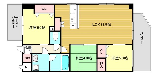 【間取り】 | Ｌａ・Ｄｏｕｃｅｕｒ西宮北口