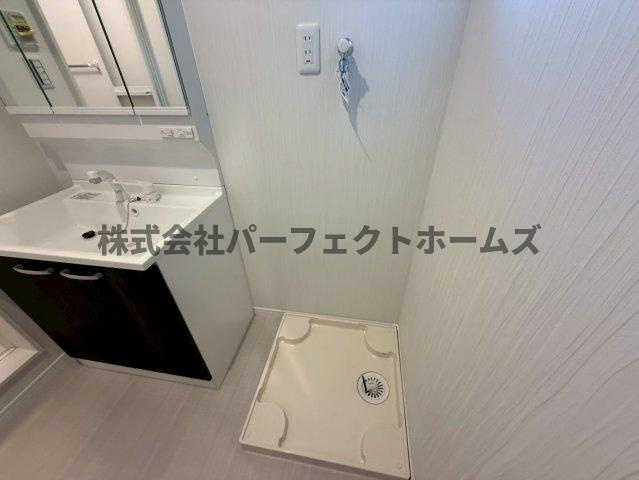 高野道ガレージハウスA棟の設備|洗濯機置場です