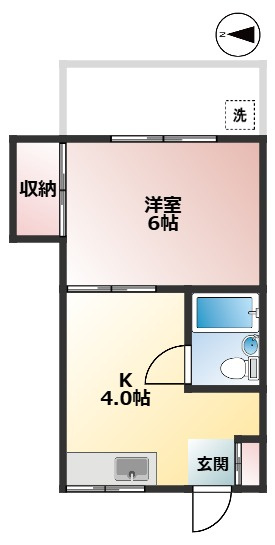 アルカディア弦巻　キッチンに窓　通風良好　シューズボックスの間取り