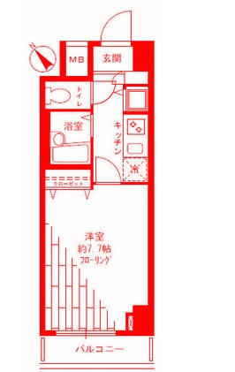 フェニックス横須賀中央の間取り|7.7帖の広々とした洋室♪