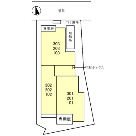 グリーンコート長居西の区画図|クラシスト長居西