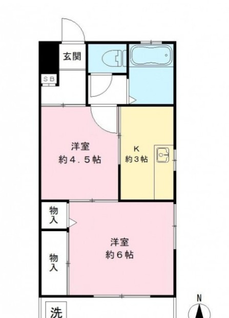 ダイアモンドフラットの間取り