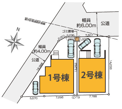 練馬区東大泉6丁目　ハイグレード仕様　ZEH水準住宅　全2棟の区画図