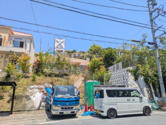 海見え！ 鎌倉山桜道沿い　高台