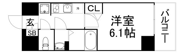 【間取り】 | プレサンス天満橋ヴェルエラ