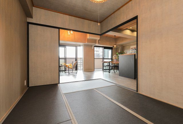 メゾンドール瀬田・公園都市Ⅰ番館6階　天然木フルリノベーションの和室|工事中の物件です。