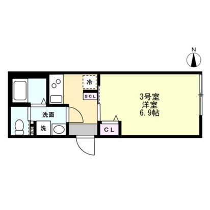 【間取り】 | ベイルームハイム大和中央B