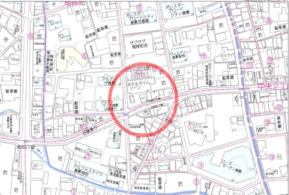 サンワビルの地図|稲荷町9-14　サンワビル