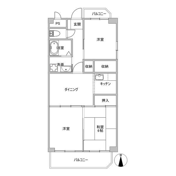 ロイヤルヒルズ山代参番館の間取り