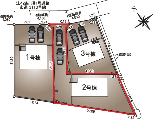 安曇野市豊科(第11)の区画図
