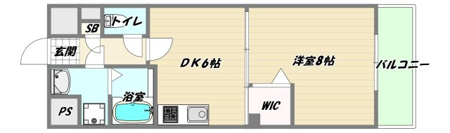大阪市東淀川区西淡路２丁目の賃貸マンションの間取り