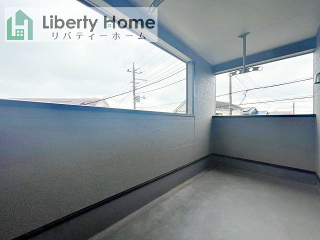 土浦市中村南第11　新築戸建　1号棟のバルコニー
