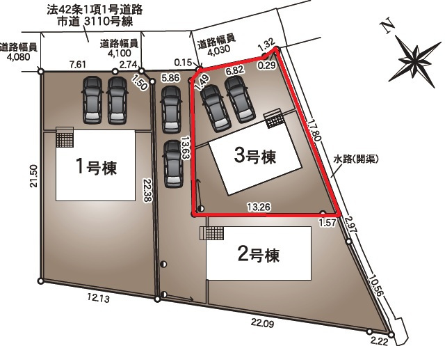 安曇野市豊科(第11)の区画図