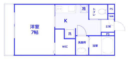 パームコテージX番館の間取り