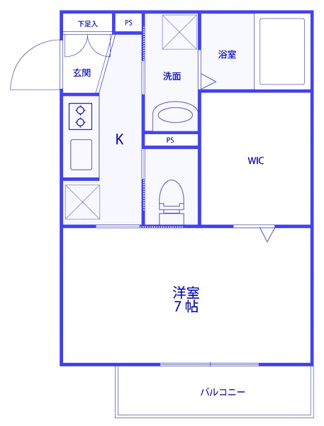 パームコテージⅪ番館の間取り