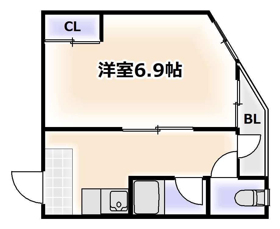 マンション楠木の間取り