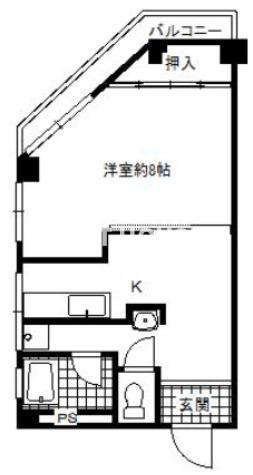 双輪コーポ２号館の間取り