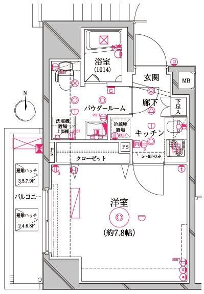 レアライズ入谷の間取り