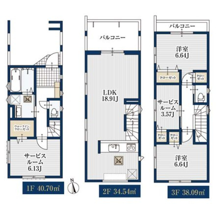 所沢市けやき台　全2棟　新築戸建　MIRASUMOの間取り