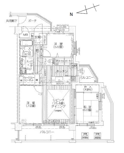 デュオプレステージフォンテーヌ宝殿　　JR「宝殿駅」徒歩5分の間取り