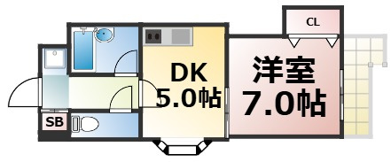 【間取り】 | ルシエ桃谷　仲介手数料無料