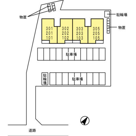 ライジングサン関野の区画図