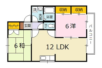 セジュール友清　Ａ棟の間取り