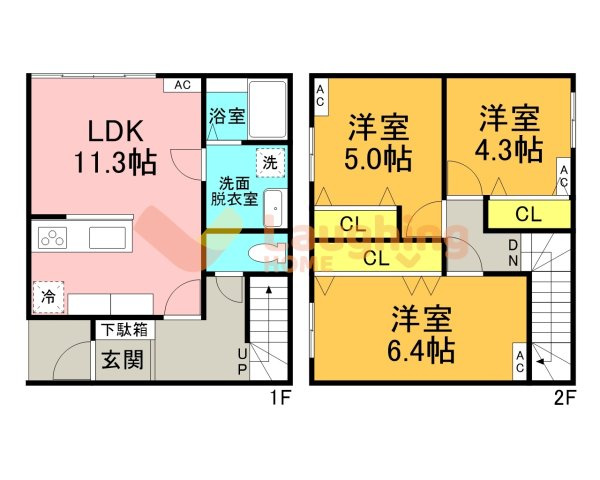 FLOW野中町の間取り|3号棟間取り