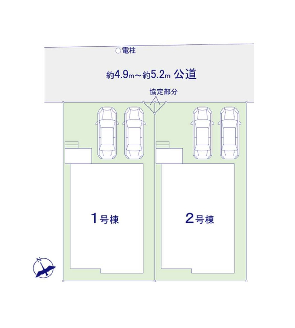 福岡市南区屋形原1丁目第2-2棟（1号棟）の区画図|配置図（1号棟）