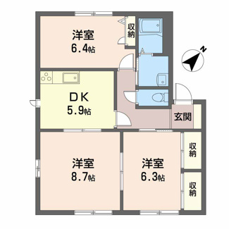 【間取り】 | リバーサイド忠岡