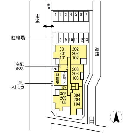 T's TERRACE 大倉山の区画図