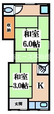 【間取り】 | 東大阪市玉串町西1丁目アパート