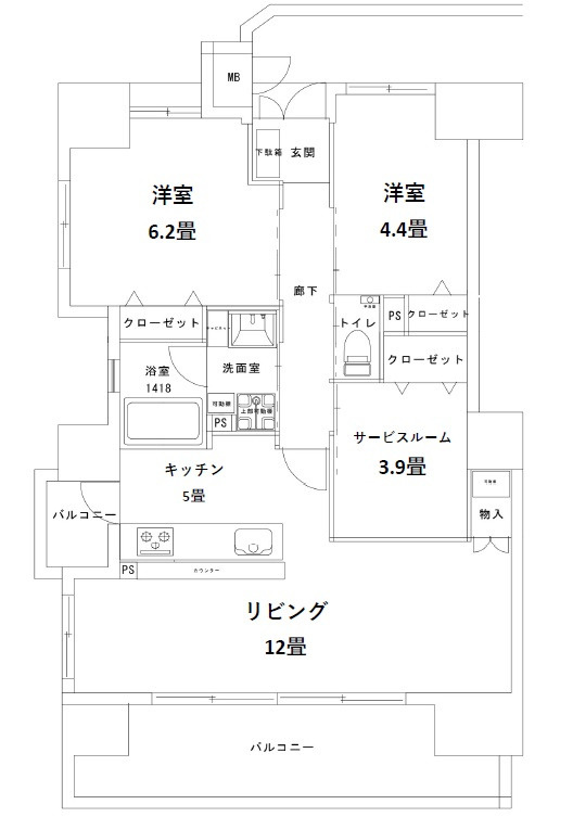 ディアメゾン観音本町リアーレの間取り