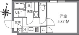 FABRIC中井dueResidenceの間取り