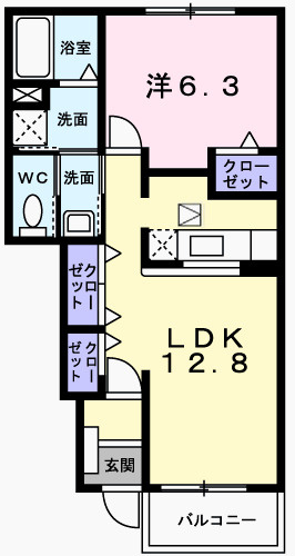 ミルト アンジュⅡの間取り