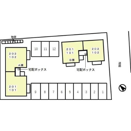 クレスト氷見　Ａの区画図