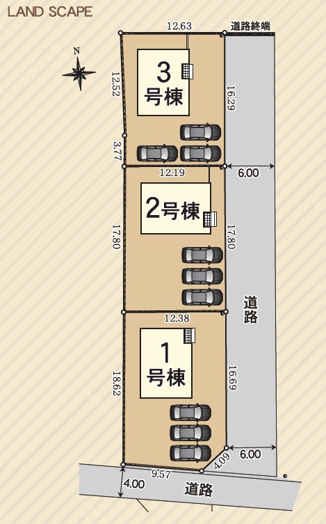 高松市高松町の新築一戸建の区画図