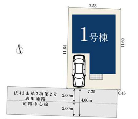 練馬区関町南3丁目　広い居住空間×ロフト　省エネ住宅　全1棟の区画図
