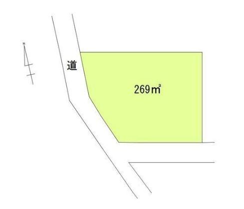 【土地】鶴ヶ島市町屋売地の土地図