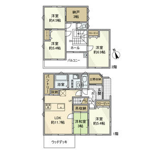 【間取り】 | 殿町１丁目戸建