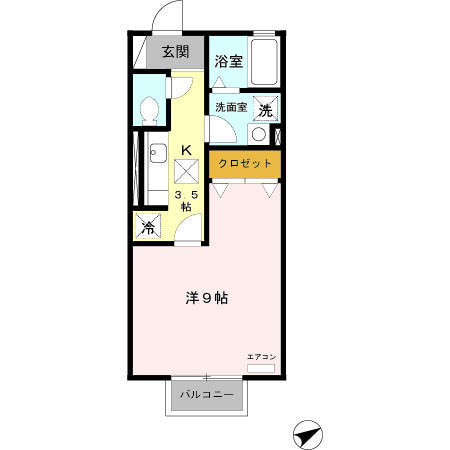 ヴァン　ヴェール　Ｂの間取り