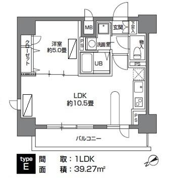 カスタリア三ノ輪の間取り