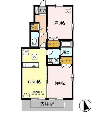 グランディール　Ｃ　　の間取り