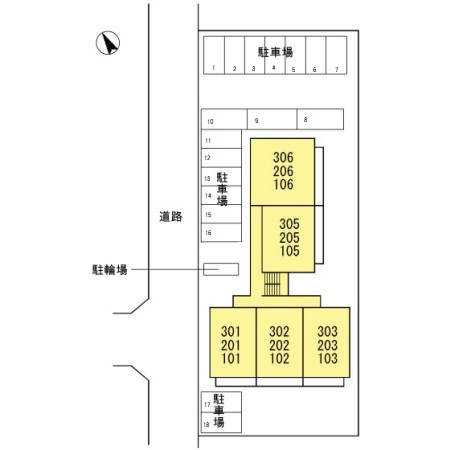 エステート富貴ノ台の区画図