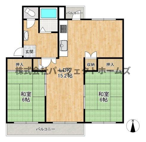 香里三井団地A76棟の間取り