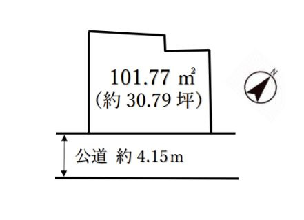 【土地】鶴ヶ島市下新田建築条件無し売地の土地図